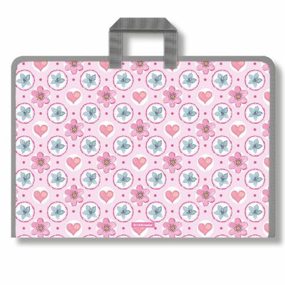 папка А3 пластик с ручками Pink flowers EK 48328